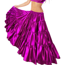 32-Yard 4 Tier Belly Dance Satin Skirt – Flowing, Elegant & Stage-Ready S30-2