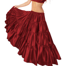 32-Yard 4 Tier Belly Dance Satin Skirt – Flowing, Elegant & Stage-Ready S30-2