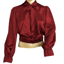 Party wear Satin Bow Blouse And Bow Shirt S27  - Regular Size 2