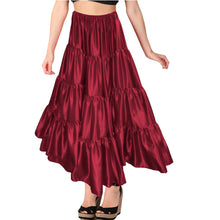 Belly Dance Satin Skirt – 12 Yard, 4 Tier Full Circle Skirt  - Regular Size 2