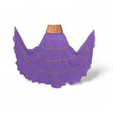 16 Yard 4-Tier Belly Dance Skirt with Gold Trim | Tribal Fusion Gypsy C5