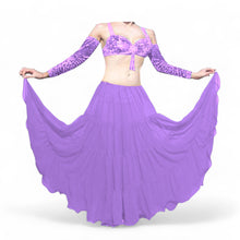 16 Yard 4-Tier Chiffon Belly Dance Skirt | Tribal Fusion Gypsy Full Flow C4