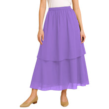 Tribal Fusion Belly Dance Skirt - 2-Layer Ruffled Chiffon Practice & Performance Wear C2