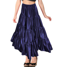 Belly Dance Satin Skirt – 12 Yard, 4 Tier Full Circle Skirt  - Regular Size 2