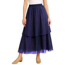 Tribal Fusion Belly Dance Skirt - 2-Layer Ruffled Chiffon Practice & Performance Wear C2