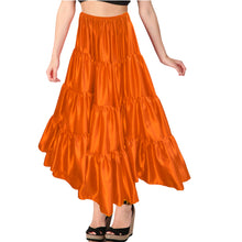 Belly Dance Satin Skirt – 12 Yard, 4 Tier Full Circle Skirt  - Regular Size 2