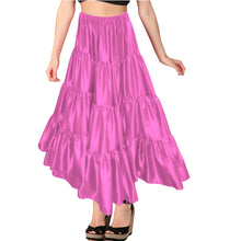 Belly Dance Satin Skirt – 12 Yard, 4 Tier Full Circle Skirt  - Regular Size 2