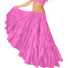 32-Yard 4 Tier Belly Dance Satin Skirt – Flowing, Elegant & Stage-Ready S30-2