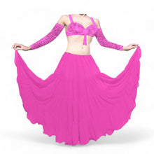 16 Yard 4-Tier Chiffon Belly Dance Skirt | Tribal Fusion Gypsy Full Flow C4