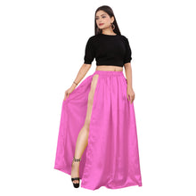 Satin Belly Dance Skirt – A-Line Silhouette with Side Slit  Flowing Performance Wear for Dancers & Festivals S1-2