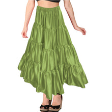 Belly Dance Satin Skirt – 12 Yard, 4 Tier Full Circle Skirt  - Regular Size 2