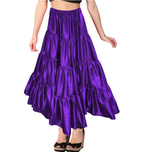 Belly Dance Satin Skirt – 12 Yard, 4 Tier Full Circle Skirt  - Regular Size 2
