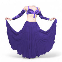 16 Yard 4-Tier Chiffon Belly Dance Skirt | Tribal Fusion Gypsy Full Flow C4
