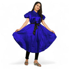 Satin Short Sleeve One Peace Long Dress S117 - Regular size 3