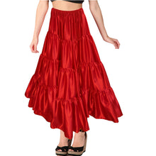 Belly Dance Satin Skirt – 12 Yard, 4 Tier Full Circle Skirt  - Regular Size 2