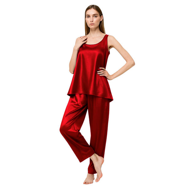 Satin Night wear Top + Palazzo S21  - Regular Size 2