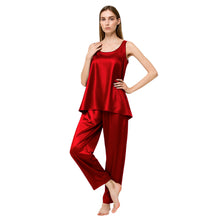 Satin Night wear Top + Palazzo S21  - Regular Size 2