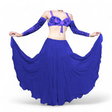 16 Yard 4-Tier Chiffon Belly Dance Skirt | Tribal Fusion Gypsy Full Flow C4