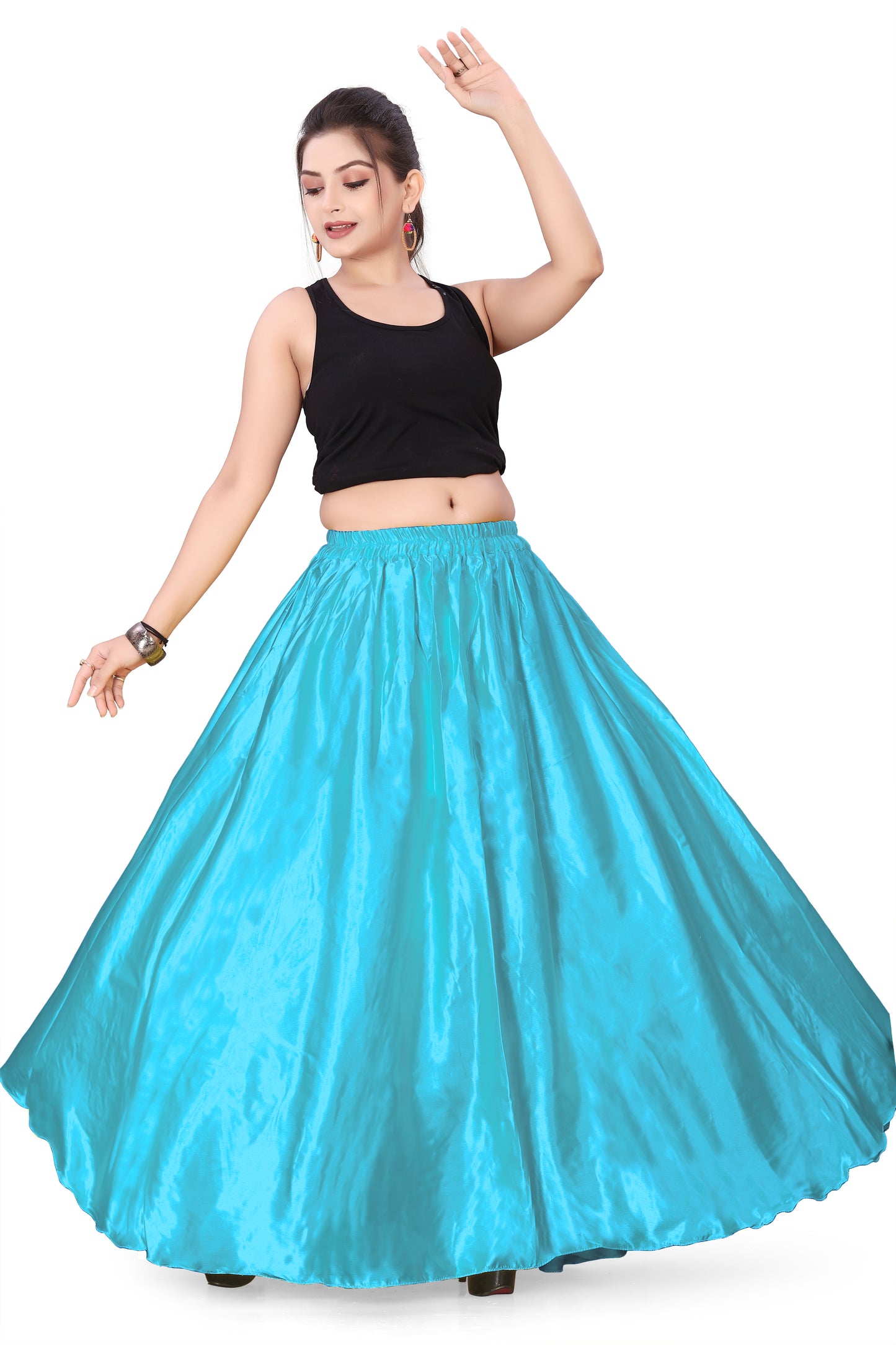 Satin Belly Dance Full Circle Skirt S8-Regular Size 3