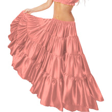 32-Yard 4 Tier Belly Dance Satin Skirt – Flowing, Elegant & Stage-Ready S30-3