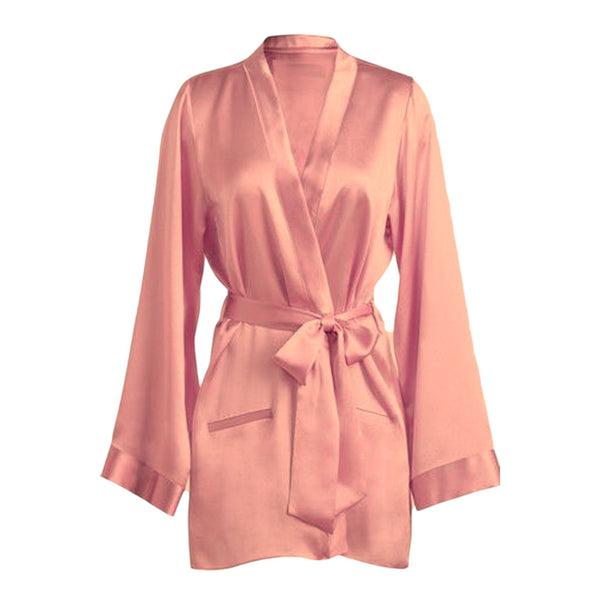 Satin Night Wear Bathrobe For Women S104-Regular Size 1