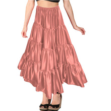Belly Dance Satin Skirt – 12 Yard, 4 Tier Full Circle Skirt  - Regular Size 3