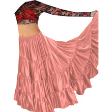 32-Yard 4 Tier Belly Dance Satin Skirt – Flowing, Elegant & Stage-Ready S30-3