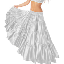 32-Yard 4 Tier Belly Dance Satin Skirt – Flowing, Elegant & Stage-Ready S30-3