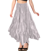 Belly Dance Satin Skirt – 12 Yard, 4 Tier Full Circle Skirt  - Regular Size 3