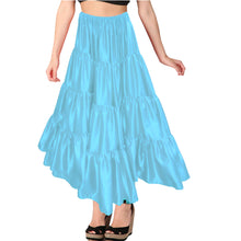 Belly Dance Satin Skirt – 12 Yard, 4 Tier Full Circle Skirt  - Regular Size 3
