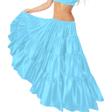 32-Yard 4 Tier Belly Dance Satin Skirt – Flowing, Elegant & Stage-Ready S30-3