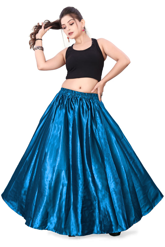Satin Belly Dance Half Circle Skirt S9-Regular Size 3