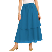 Tribal Fusion Belly Dance Skirt - 2-Layer Ruffled Chiffon Practice & Performance Wear C2