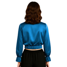 Party wear Satin Bow Blouse And Bow Shirt S27  - Regular Size 3