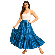 32-Yard 4 Tier Belly Dance Satin Skirt – Flowing, Elegant & Stage-Ready S30-3
