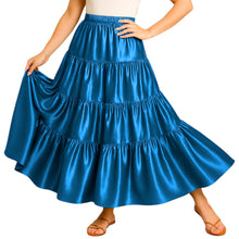 32-Yard 4 Tier Belly Dance Satin Skirt – Flowing, Elegant & Stage-Ready S30-3
