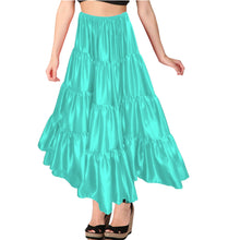 Belly Dance Satin Skirt – 12 Yard, 4 Tier Full Circle Skirt  - Regular Size 3