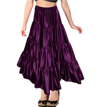Belly Dance Satin Skirt – 12 Yard, 4 Tier Full Circle Skirt  - Regular Size 3