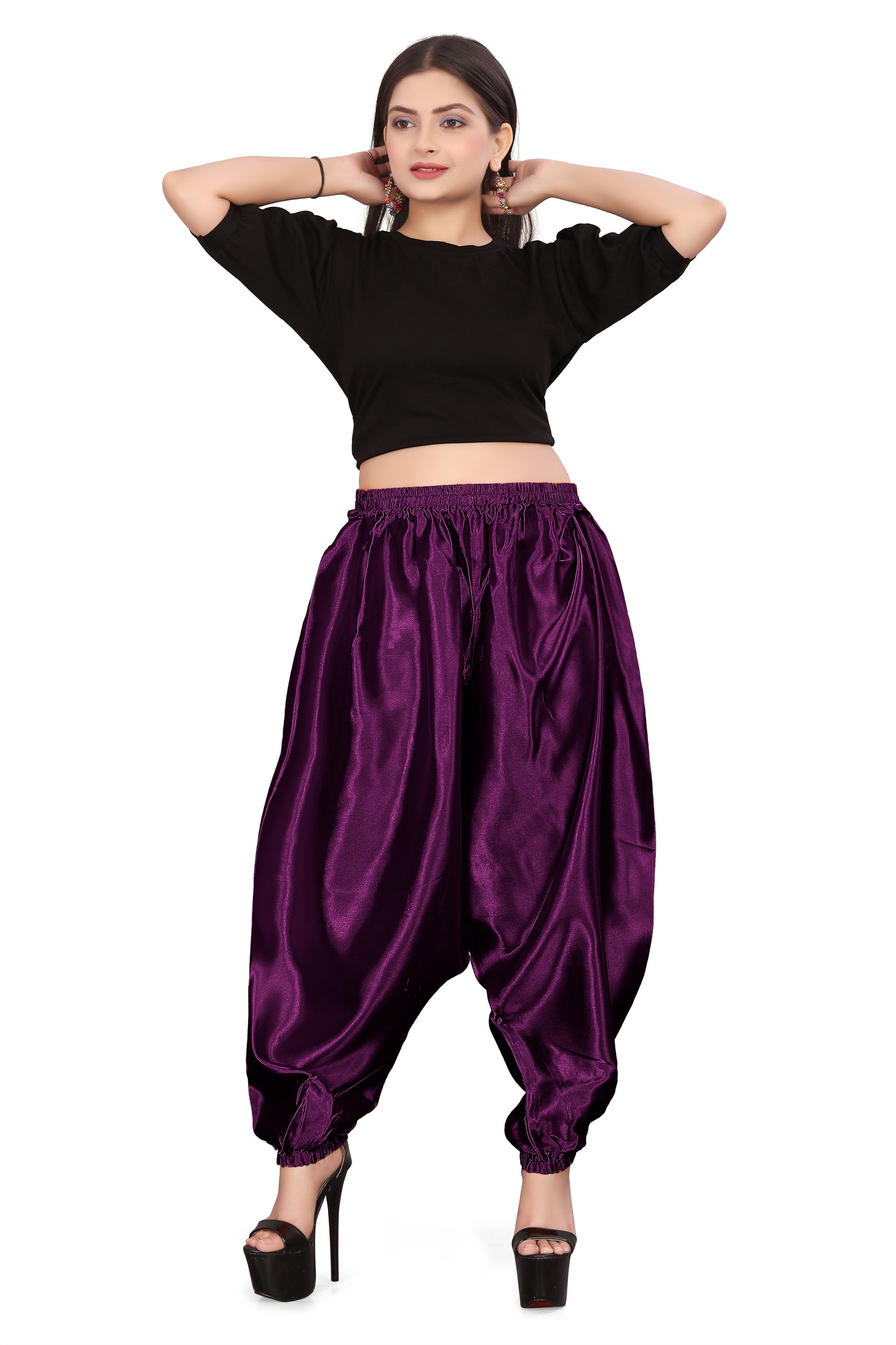 Satin Belly Dance Harem Pants S10-Regular Size 3