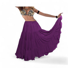 16 Yard 4-Tier Chiffon Belly Dance Skirt | Tribal Fusion Gypsy Full Flow C4