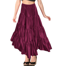Belly Dance Satin Skirt – 12 Yard, 4 Tier Full Circle Skirt  - Regular Size 3
