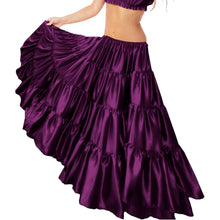 32-Yard 4 Tier Belly Dance Satin Skirt – Flowing, Elegant & Stage-Ready S30-3