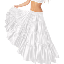 32-Yard 4 Tier Belly Dance Satin Skirt – Flowing, Elegant & Stage-Ready S30-3