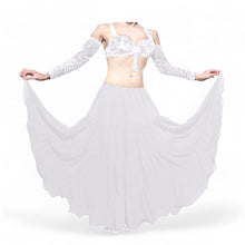 16 Yard 4-Tier Chiffon Belly Dance Skirt | Tribal Fusion Gypsy Full Flow C4