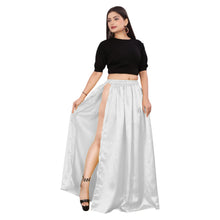 Satin Belly Dance Skirt – A-Line Silhouette with Side Slit  Flowing Performance Wear for Dancers & Festivals S1-3