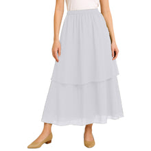 Tribal Fusion Belly Dance Skirt - 2-Layer Ruffled Chiffon Practice & Performance Wear C2