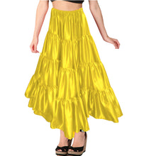 Belly Dance Satin Skirt – 12 Yard, 4 Tier Full Circle Skirt  - Regular Size 3