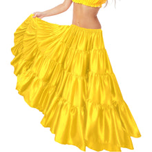 32-Yard 4 Tier Belly Dance Satin Skirt – Flowing, Elegant & Stage-Ready S30-3