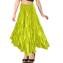 Belly Dance Satin Skirt – 12 Yard, 4 Tier Full Circle Skirt  - Regular Size 3
