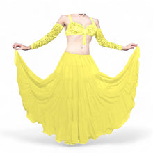 16 Yard 4-Tier Chiffon Belly Dance Skirt | Tribal Fusion Gypsy Full Flow C4
